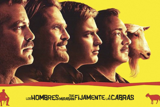 Los hombres que miraban fijamente a las cabras