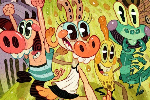 Cerdo, Cabra, Banana, Grillo