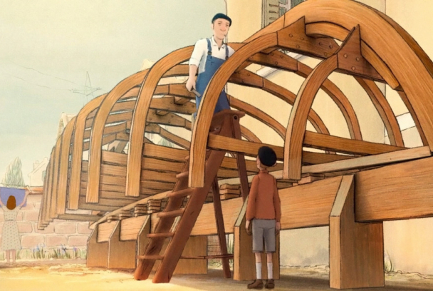 Un barco en el jardín