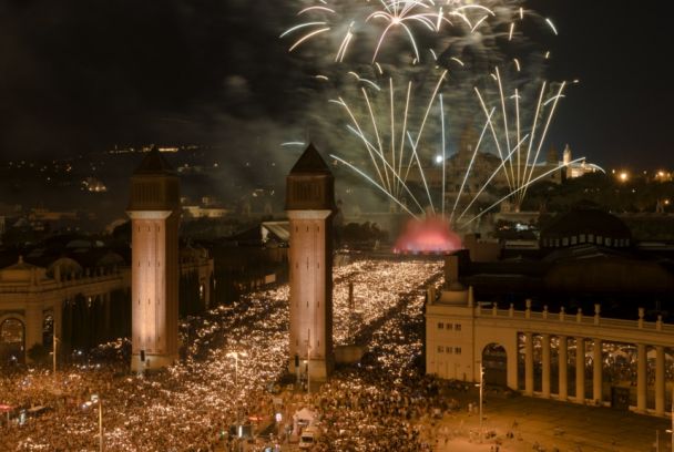 El piromusical de la Mercè